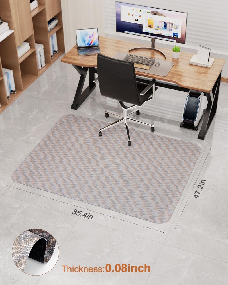 Blvornl Office Chair Mat for Hardwood Floor, Rolling Chair Chair Mat for Hard Wood, Large Anti-Slip Hard Floor Protector, Heavy Duty Computer Desk Rug for Office and Home 35.4"*47.2" - Image 5